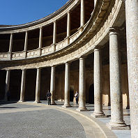 Carlos V Palace courtyard (Alhambra, Granada)